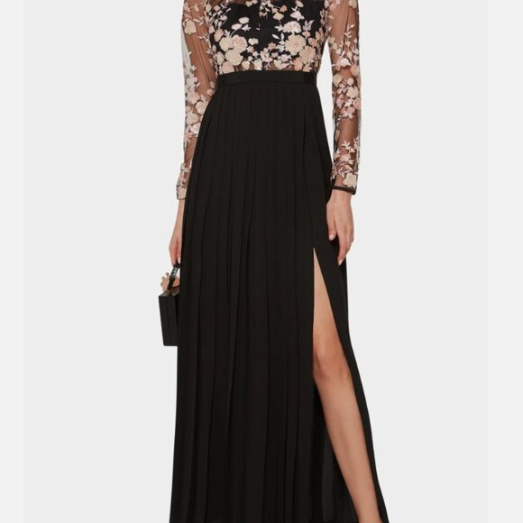 Self-Portrait Black and Cream Floral Maxi Dress - Picture 12 of 14